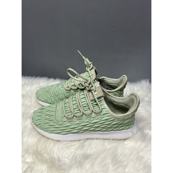 Adidas Tubular Sneaker Womens sz 7 Shadow Lace up Textured Sneaker Linen green - Picture 2 of 8